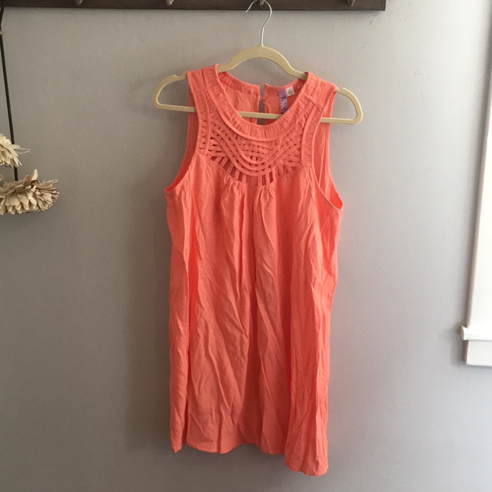 Francesca’s Sleeveless Coral Dress